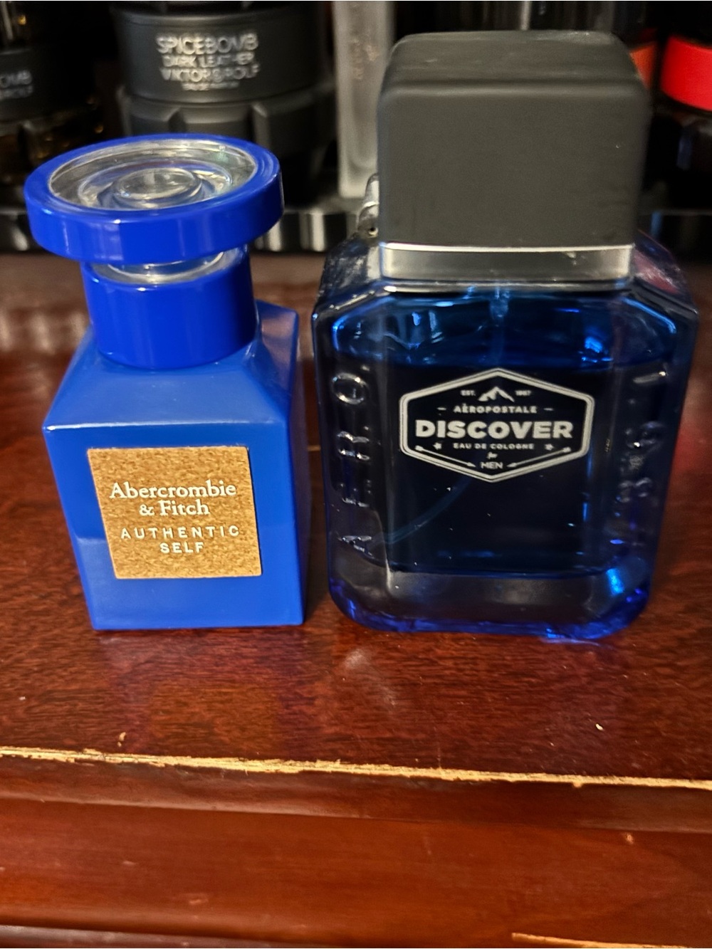 2for1 Abercrombie & Fitch Blue Authentic Self Home Accent Bottle